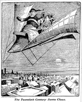 Illustration for article titled Santa Claus Builds A Flying Machine